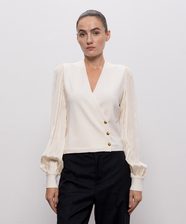Twinset Топ цвета айвори 262TT3361 изображение 3