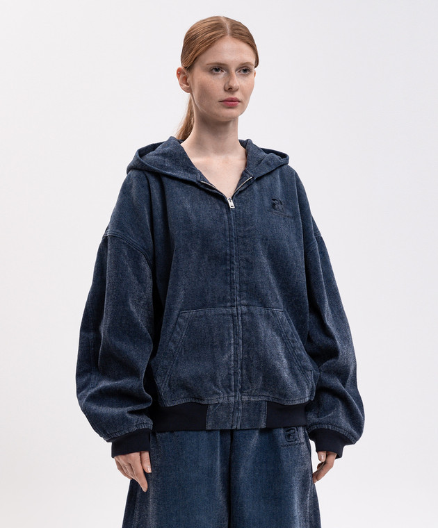 Alexander Wang Синяя джинсовая спортивная куртка UDC4262301 изображение 3