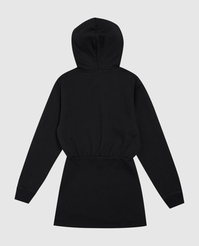Off-White Дитяча чорна сукня з емблемою 44GDB06NF26F001