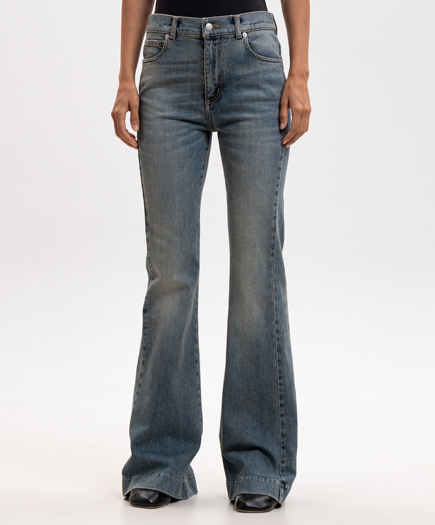 Alexander McQueen Синие джинсы клеш A005FSQMAC4 изображение 3