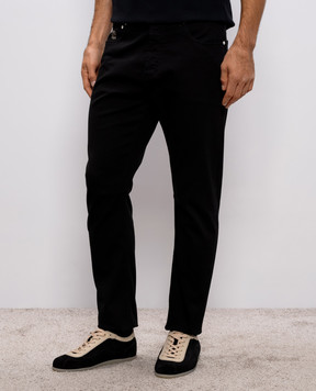 Brunello Cucinelli Чорні джинси з патчем логотипа M277PX1290