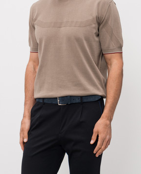 Orciani Синій замшевий ремінь Amalfi U08211AMF