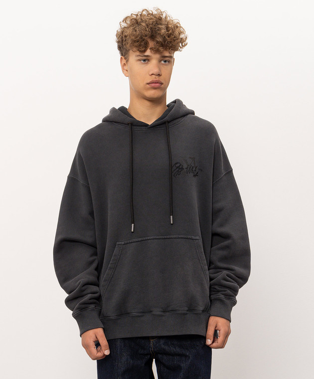 Off-White Серые худи 44MBB085F26F00C изображение 3