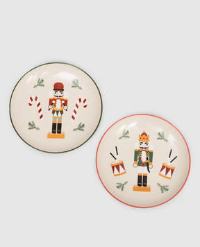 Bloomingville Набір різдвяних десертних тарілок Лускунчик 82058611