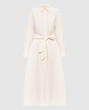 Woolrich Платье-рубашка цвета айвори с леном CFWWDR2019FRUT3043