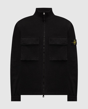 Stone Island Чорна куртка з патчем логотипа L2S151200024S00L1