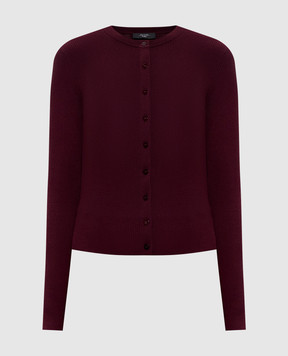 Max Mara Weekend Бордовий кардиган WKDESULE в рубчик WKDESULE