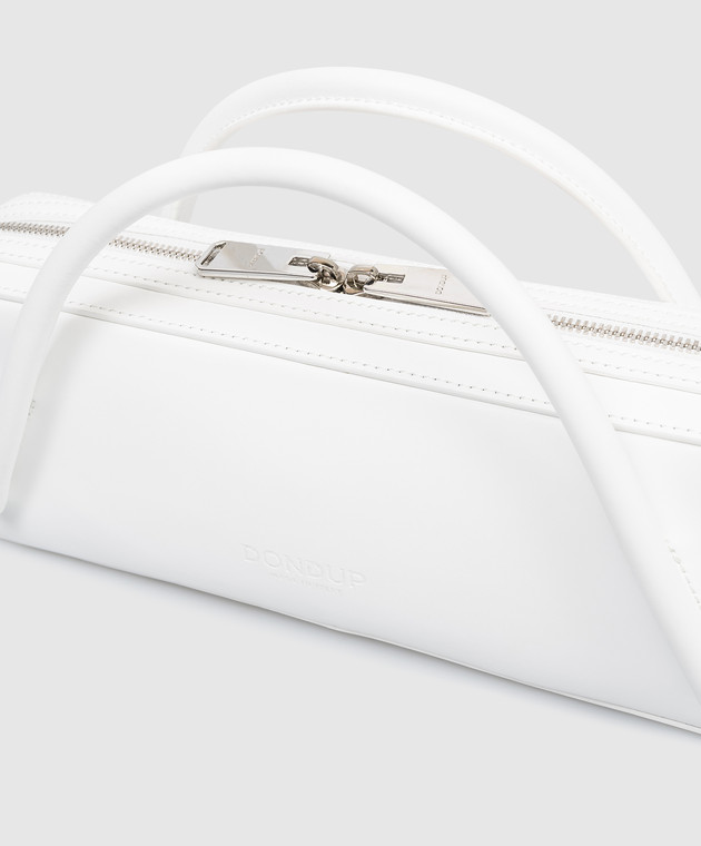 Dondup Біла шкіряна сумка-багет WB307PL0660DXXX зображення 4
