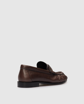 Saint Laurent Коричневі шкіряні лофери 81890825VAA