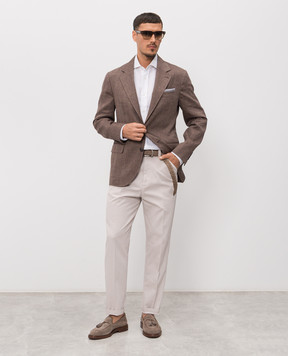 Brunello Cucinelli Бежевые штаны M252DH0660