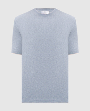 Pini Parma Блакитна футболка з контрастним окантуванням TSHIDUSTBL