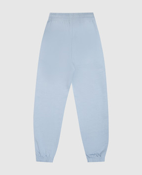 Off-White Дитячі блакитні джогери з принтом логотипа 44BCH001S26F005