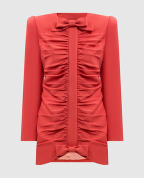 Valentino Кораловий жакет з вовни з драпіруванням 8B0CE5R5A6F