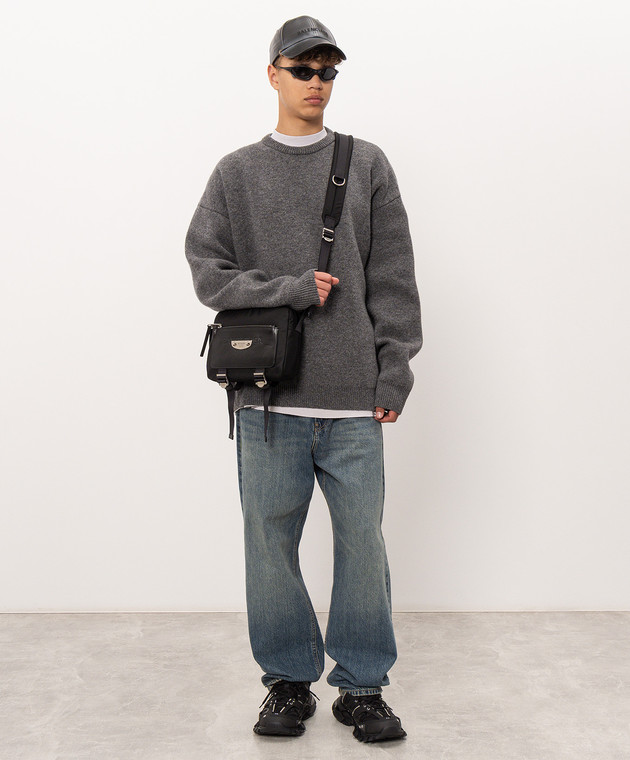 Balenciaga Сірий светр з вовни A0093VT1675 зображення 2