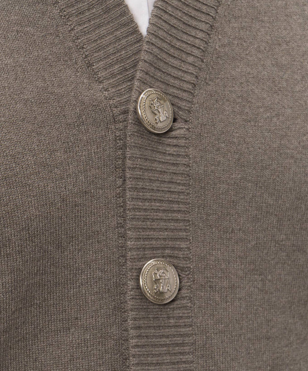 Brunello Cucinelli Кардиган цвета хаки из кашемира M22203806 изображение 5