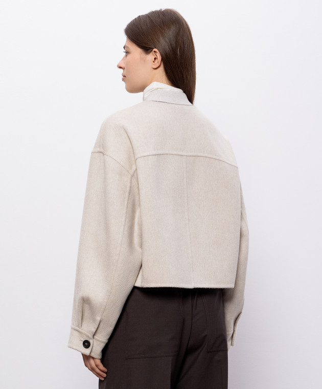 Brunello Cucinelli Бежева куртка з кашеміру MD5037553P зображення 4
