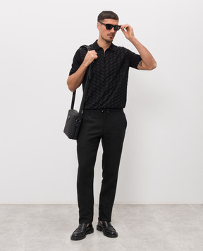 Stefano Ricci Чорні штани з льону M1T80A0026L0005Q