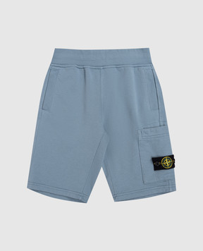 Stone Island Дитячі блакитні шорти з патчем логотипа L1S166200006S004014