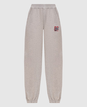 Off-White Бежевые меланжевые джоггеры 2FH00495B