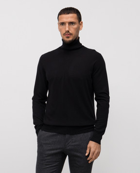 Loro Piana Чорний гольф з кашеміру FAF9161