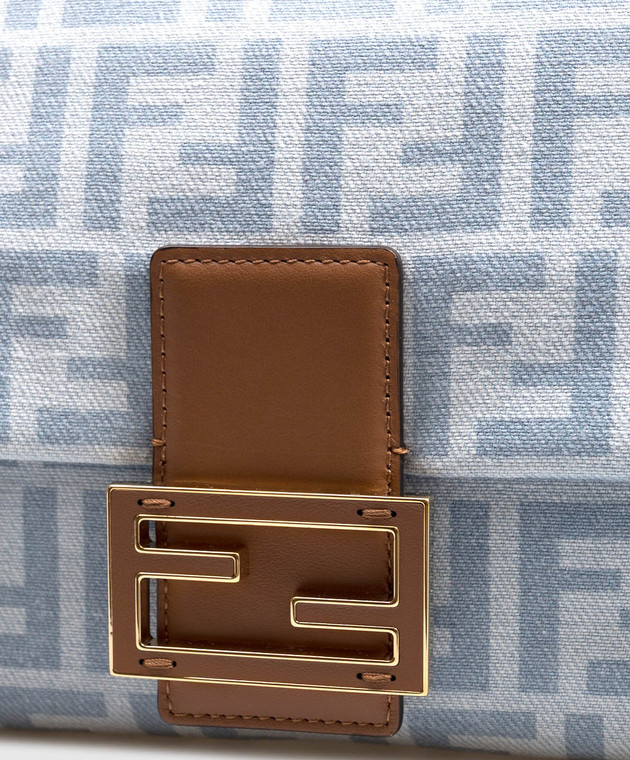 Fendi Блакитна сумка-месенджер Mamma з ефектом деніму 8BR833AY6Q зображення 4