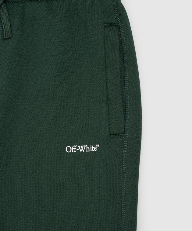 Off-White Детские зеленые джоггеры 44BCH001F26F002 изображение 3