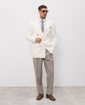 Brunello Cucinelli Бежеві штани з вовни M032PS2440