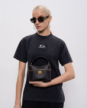Balenciaga Чорна шкіряна сумка крос-боді Rodeo Vanity 8455942AA4V