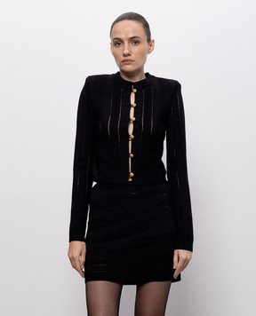 Balmain Черный кардиган Fléchage HF1KL459KK34