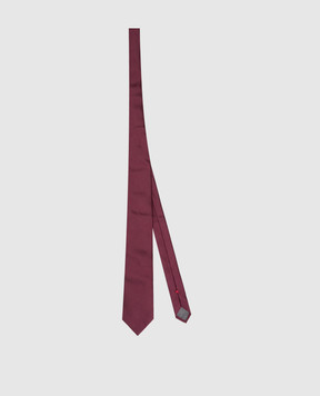 Brunello Cucinelli Бордовый галстук из шелка MM8860018