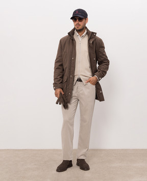 Brunello Cucinelli Бежеві вельветові штани M280NF1012