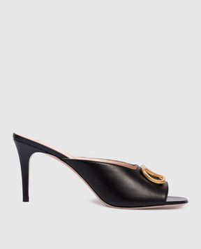 Valentino Чорні шкіряні мюлі VLogo Signature 8W2S0NQ4ZIC