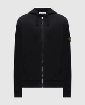 Stone Island Чорна спортивна куртка з патчем логотипа K2S156100067S0A20