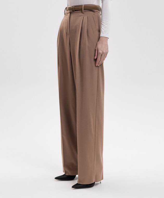 Max Mara Коричневі штани COCCO з вовни MSTCOCCO зображення 3