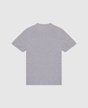 Brunello Cucinelli Дитяча сіра футболка з вишивкою емблеми B0B13T704C