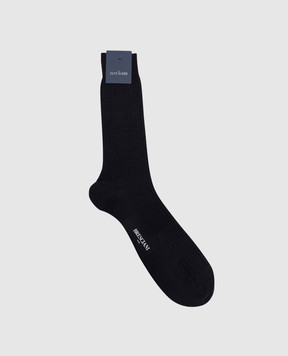 Bresciani Синие носки с узором MC014LI0618XX