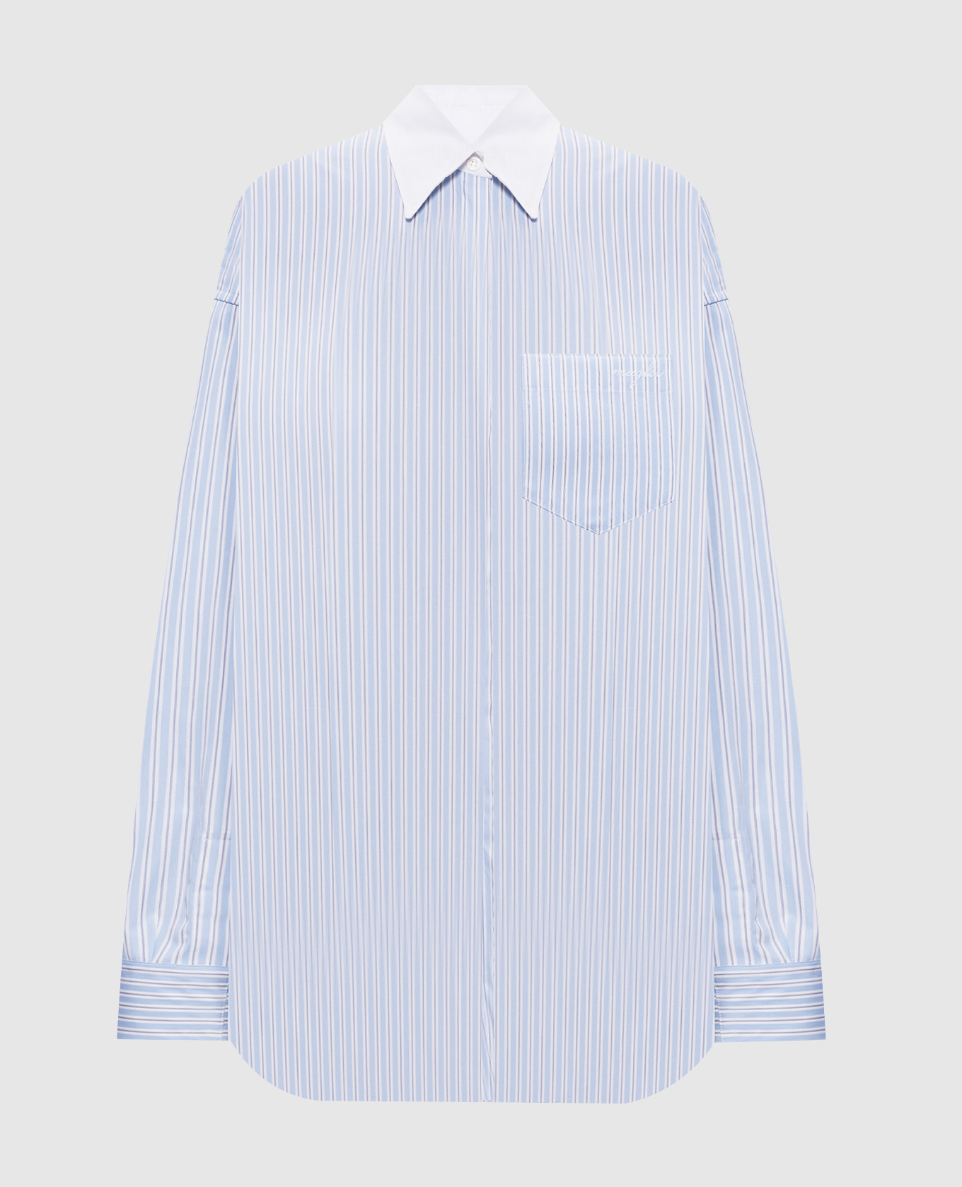 

Голубая рубашка в полоску, Голубой, Рубашки