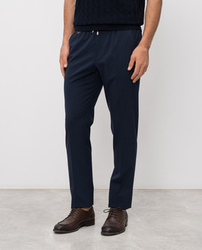 Stefano Ricci Синие брюки из шерсти M1T6100201W0008U