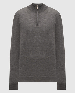 Brunello Cucinelli Джемпер сірого кольору з вовни та кашеміру M2400124