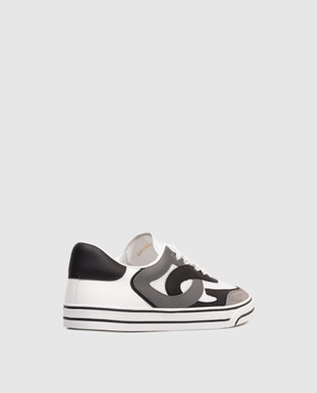 Dolce&Gabbana Білі комбіновані кеди Sailing з тисненням логотипа CS2385AY796