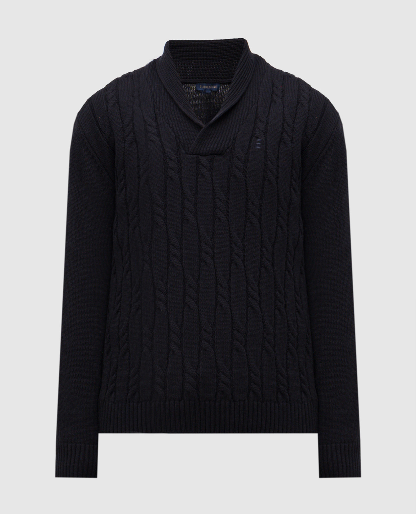 

Синий свитер с шерстью в узоре, Свитера