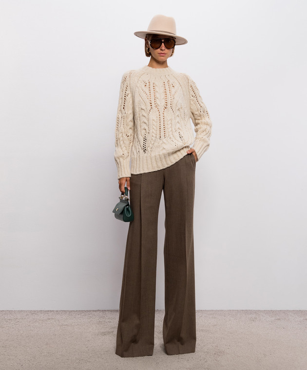 Ermanno Scervino Свитер из шерсти альпаки с фактурным узором D495M321NWJ изображение 2