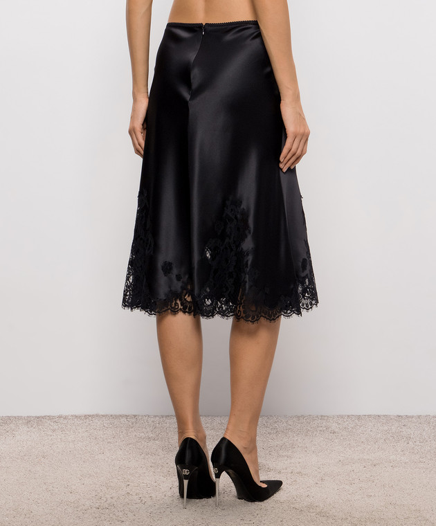 Dolce&Gabbana Чорна спідниця міді F4DLYTFURAG зображення 4