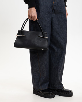 Givenchy Чорна шкіряна сумка-тоут Pinch з логотипом BB5158B2DF