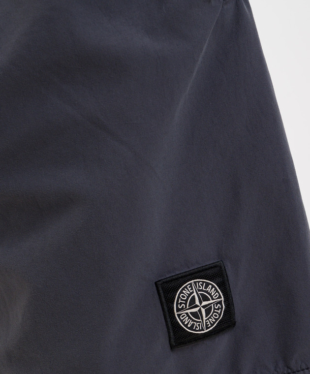 Stone Island Голубые шорты для плавания с нашивкой эмблемы L1S15B100B09S0046 изображение 5