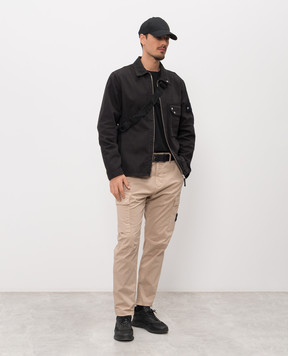 Stone Island Черная куртка джинсовая с патчем логотипа L1S141200002S0J24