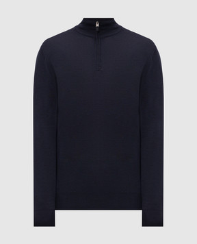 Canali Синий джемпер из шерсти MK01149C0015