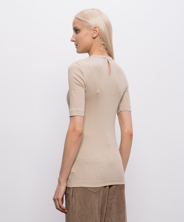 Brunello Cucinelli Бежевый топ с цепочкой мониль MPTC8BJ310 изображение 4