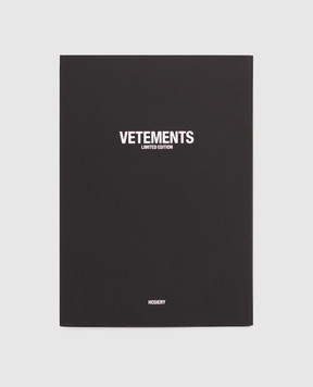 Vetements Чорні колготи з візерунком логотипа WH27ST500B