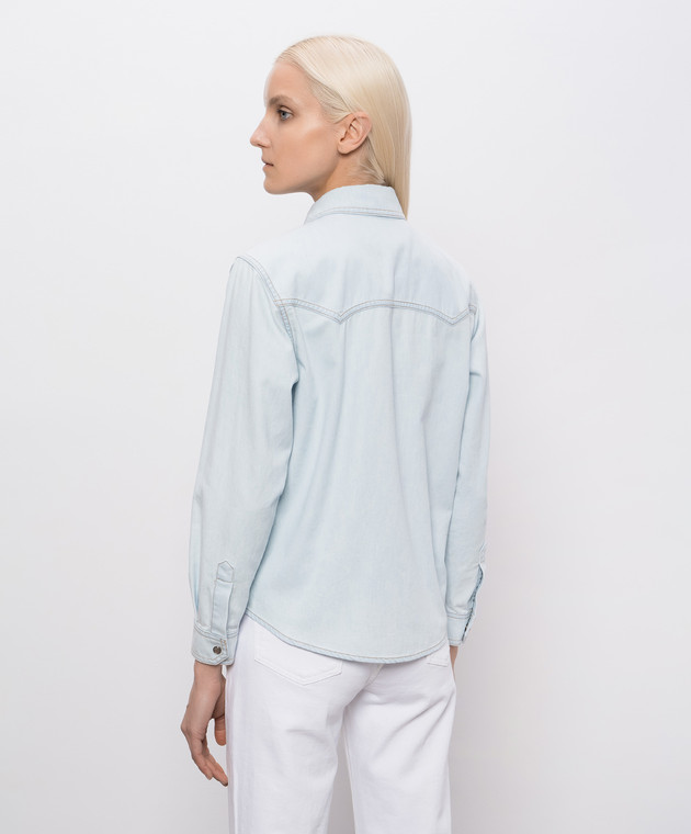 Versace Блакитна джинсова сорочка 10245601A17872 зображення 4